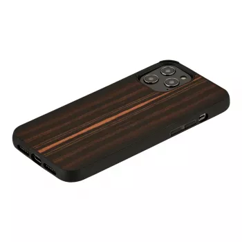Custodia per cellulare Man and Wood per iPhone 12 / 12 Pro — ebano nero