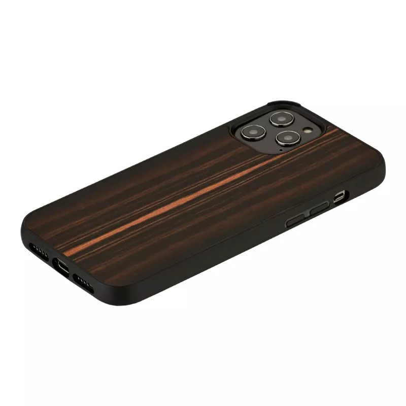 Custodia per cellulare Man and Wood per iPhone 12 / 12 Pro — ebano nero