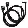 Corsair CC-8900282 cavo SATA Premium con guaina, angolato, 60 cm, nero, confezione da 2