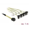 Cavo SCSI DeLOCK 85685 nero giallo 1 m 1 x Mini SAS HD SFF-8643 4 x SATA 7 Pin