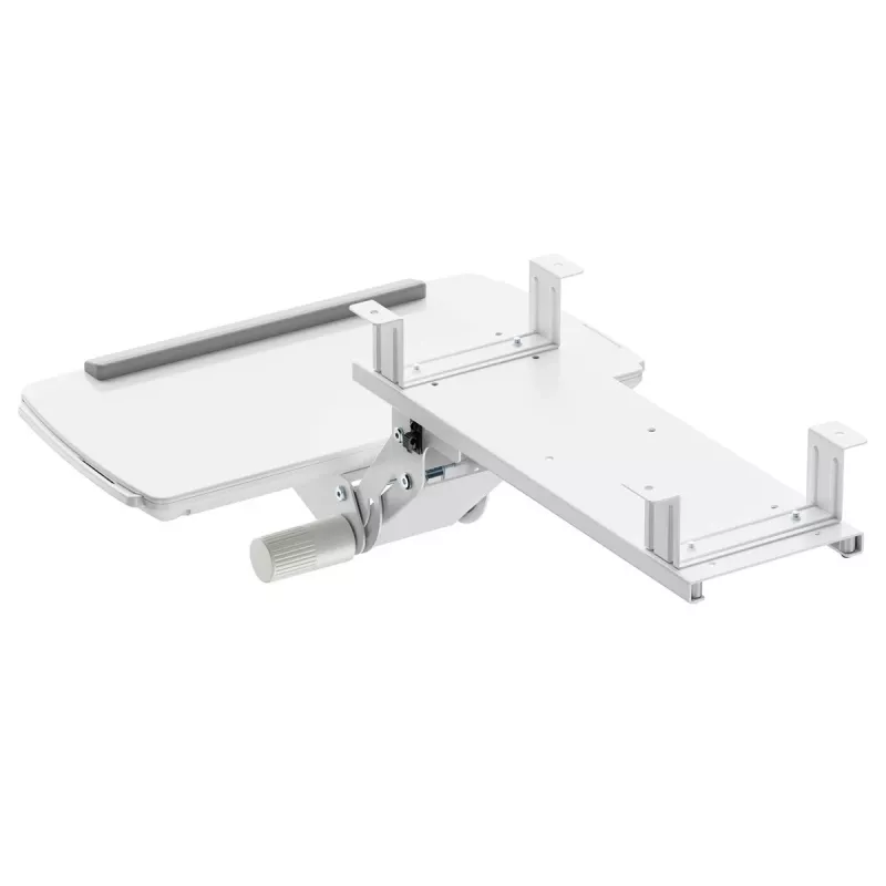 Supporto per tastiera MACLEAN MC-156 W — ripiano regolabile da sottoscrivania, carico max 5 kg