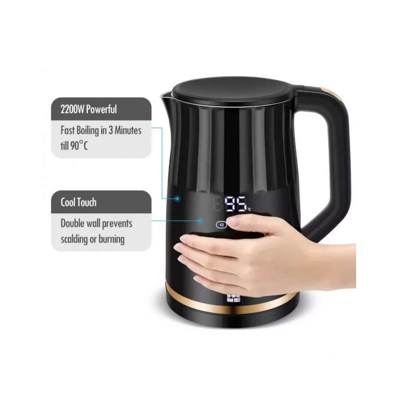 Bollitore elettrico Forme FKG-3017 1,7L 2200W nero