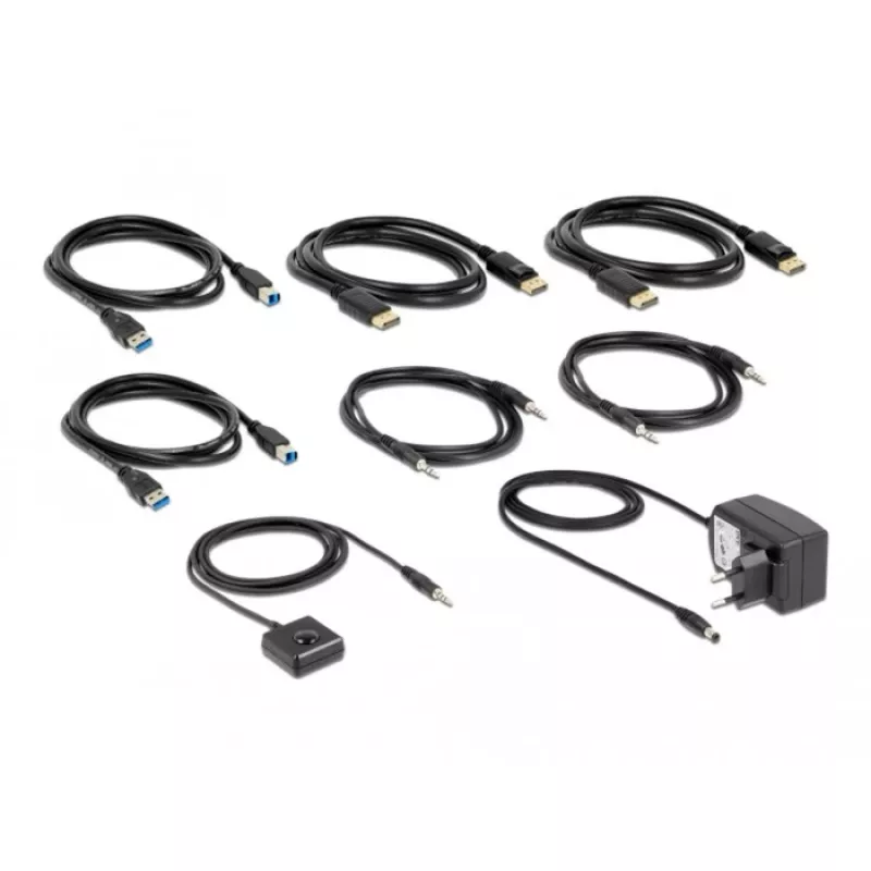 Switch KVM DeLOCK DisplayPort 1.4 8K 60Hz USB Audio