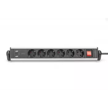 Digitus ciabatta da ufficio 6 prese con 3 porte USB cavo 1,5 m