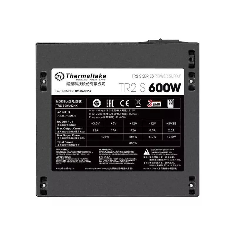 Alimentatore Thermaltake TRS-600AH2NK 600 W