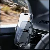 Supporto auto usams ZJ085 nero — supporto per smartphone da auto, morsetto regolabile