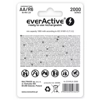 Batteria per uso domestico Everactive EVHRL6-2000 batteria ricaricabile AA nichel-metallo idruro (NiMH)