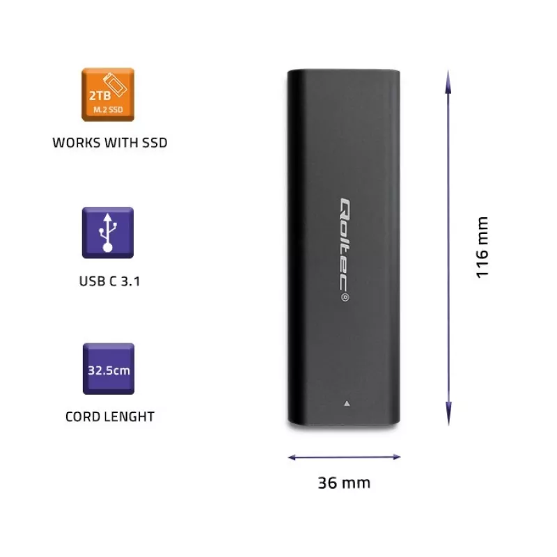 Case per dischi M.2 SATA SSD NGFF USB Type-C