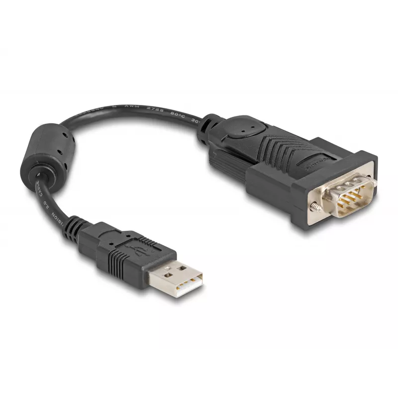 DeLOCK 61549 cavo seriale nero 0,25 m USB Type-A RS-232