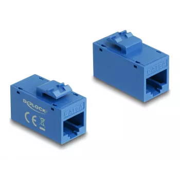 Delock 90642 modulo Keystone RJ45 femmina a RJ45 femmina, Cat.6A UTP, blu