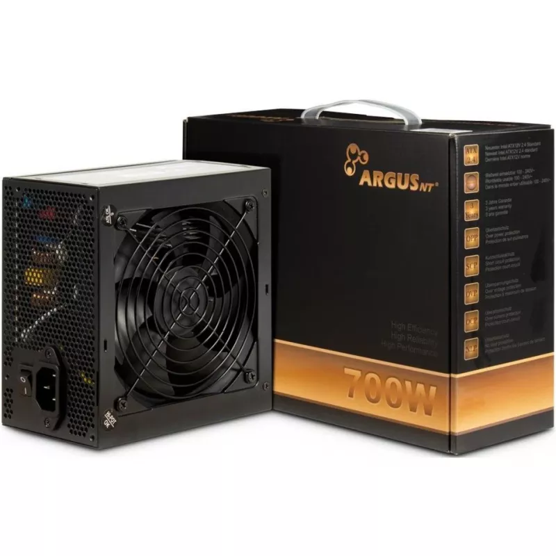 INTER-TECH ArgusNT BPS-700 alimentatore ventola 120mm Active PFC 6xSATA 4x PCI-E 6+2 2x 4+4pin 80+ Bronze 230V EU (88882179)