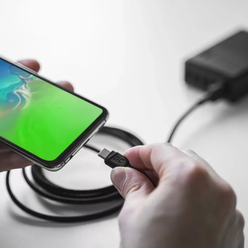 Cavo USB Green Cell KABGC19 USB 2.0 2m USB A USB C nero