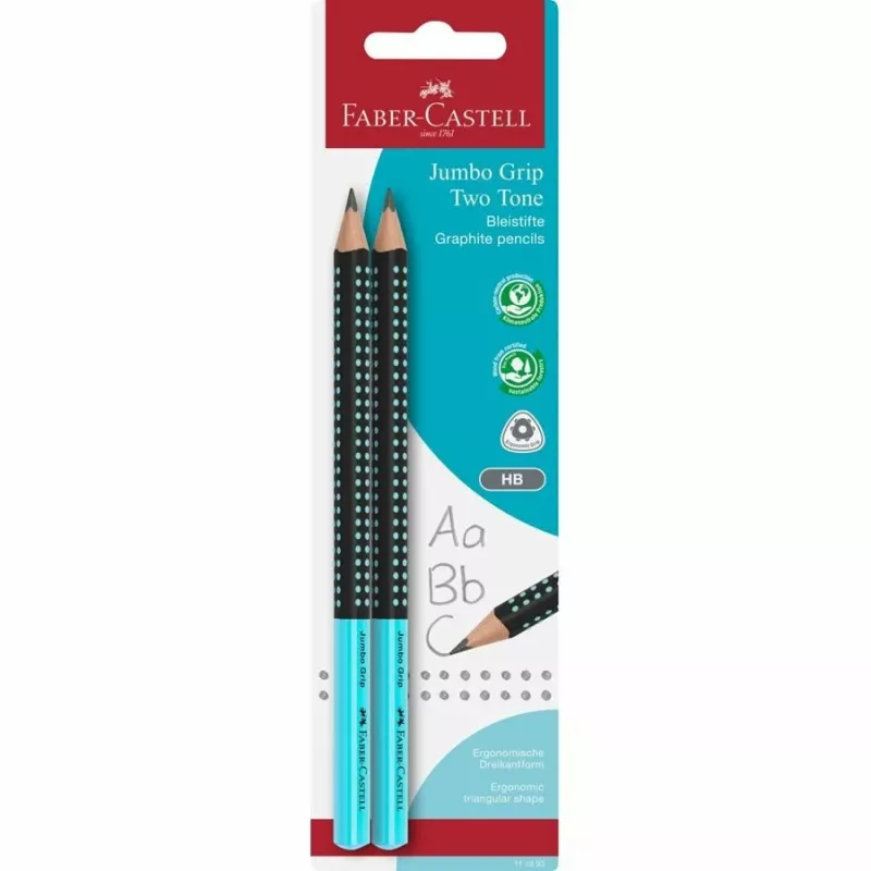 Matita FABER-CASTELL Jumbo Grip Two Tone 2xBS BK