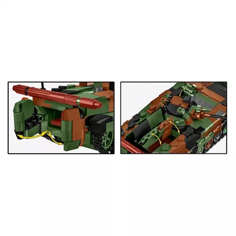 Set di mattoncini Cobi Armed Forces BWP-1 2630 — set modello del veicolo da combattimento anfibio polacco-ucraino