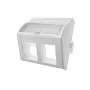 Adattatore 45x45 2xRJ45 convesso angolare Alantec OS022 — adattatore angolare RJ45 a 2 porte