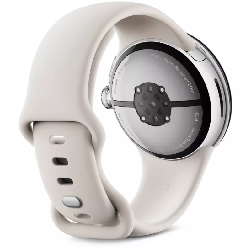 Google Pixel Watch 3 LTE Sport Wristband 41 mm, argento/porcellana