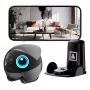 EnaBot Ebo Air 2 Plus robot mobile di sorveglianza domestica con telecamera AI, grigio