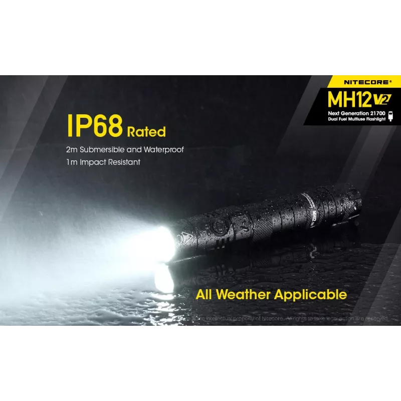 Torcia portatile Nitecore MH12 V2 nera