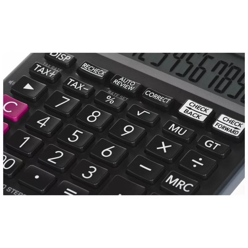 Casio MJ-120D Plus calcolatrice da tavolo, 12 cifre, a batteria/solare, nera