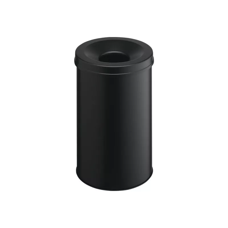 Cestino portarifiuti rotondo in acciaio nero Durable 330601