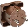 Spina elettrica Bachmann 911.470 marrone 2P+E