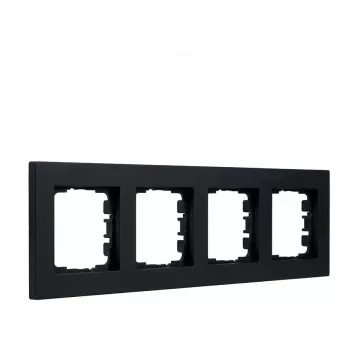 Placca di copertura 4 moduli Gira 021409 per sistemi di interruttori modulari, montaggio 4 moduli