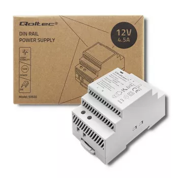 Alimentatore per guida DIN QOLTEC 24V 2.5A 60W grigio