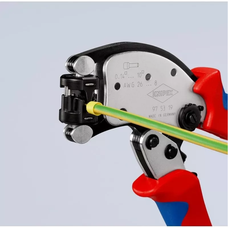 KNIPEX Twistor T pinza crimpatrice autoregolante, pinza crimpatrice per capicorda