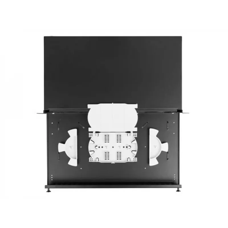 Patch panel 1U Lanberg FOP1-24SD-LQB acciaio nero montaggio a rack