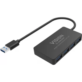Hub USB 3.0 VISION TC-USBHUB4P — 4 porte SuperSpeed USB 3.0