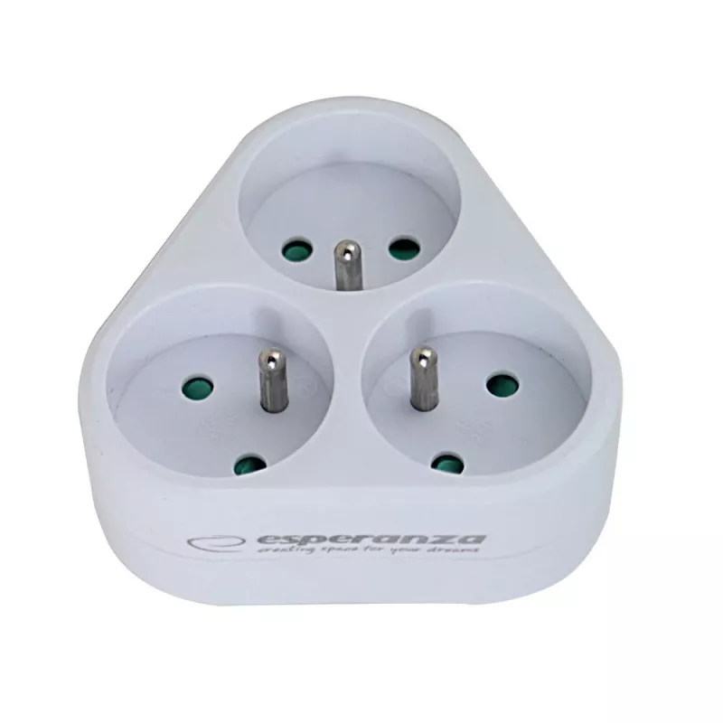 Esperanza ELK303W multipresa elettrica, 3 prese, bianca