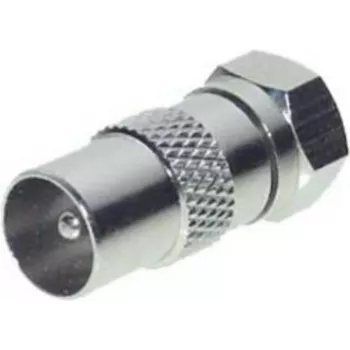 Adattatore ShiverPeaks 85323 connettore maschio IEC su connettore femmina F per collegamenti TV/coassiali