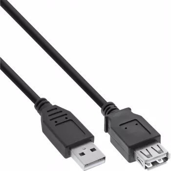 Prolunga USB 2.0 InLine B-34610B connettore maschio USB-A su connettore femmina, nero, confezione da 100