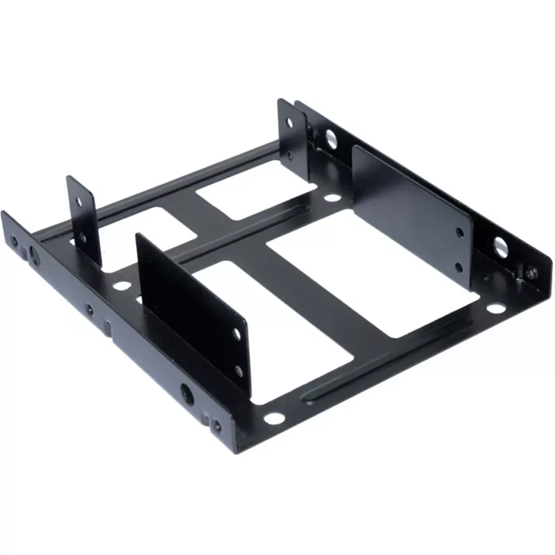 Staffa di montaggio ultron interna 2x2.5 SSD/HDD metallo nero (377215)