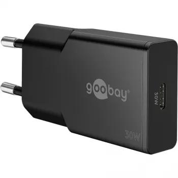 Goobay USB-C™ PD caricabatterie rapido GaN sottile (30 W) nero