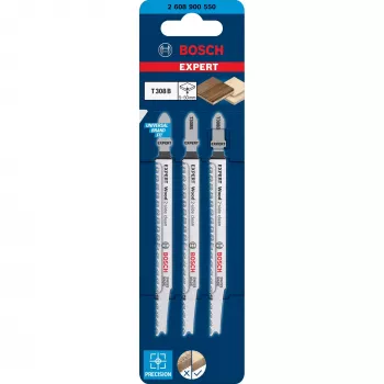 Bosch 2 608 900 550 Lama per seghetto alternativo/da traforo/seghetto alternativo lama per seghetto alternativo acciaio alto carbonio (HCS) 3 pezzi