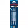 Bosch 2 608 900 550 Lama per seghetto alternativo/da traforo/seghetto alternativo lama per seghetto alternativo acciaio alto carbonio (HCS) 3 pezzi
