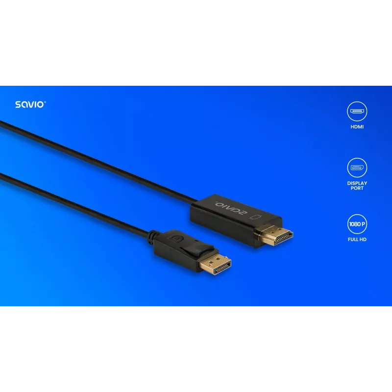 Cavo Display Port a HDMI 1,5m, CL-183 Savio SAVKABELCL-183