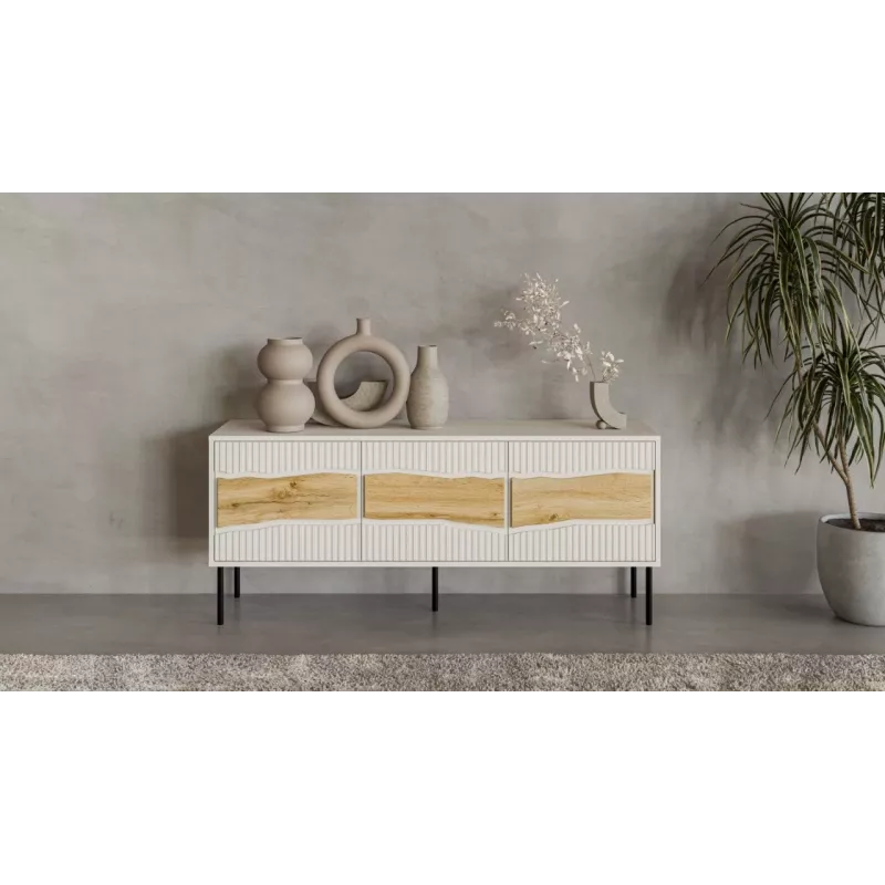 Mobile TV Cama INSERTO 3D 143.5x40x61.5 cashmere + LED