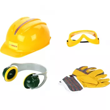 Theo Klein Bosch Set accessori B 4 pezzi con casco e guanti per bambini da 3 anni