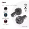 Caricabatterie da auto per notebook/laptop CLUB3D 63 Watt, auto, accendisigari, 24 V, nero