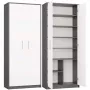 OLIV 2D CLOSED SHELVING UNIT, antracite/bianco SET