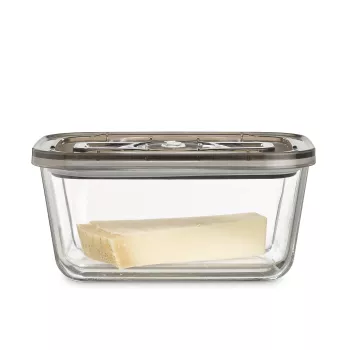 Caso | contenitore sottovuoto in vetro con coperchio in plastica | VacuBoxx Eco L | trasparente