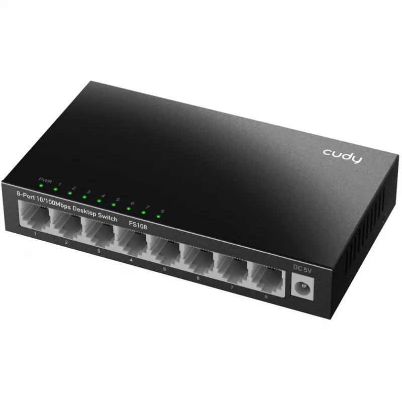 Switch unmanaged Cudy FS108 8 porte Fast Ethernet 10/100 nero