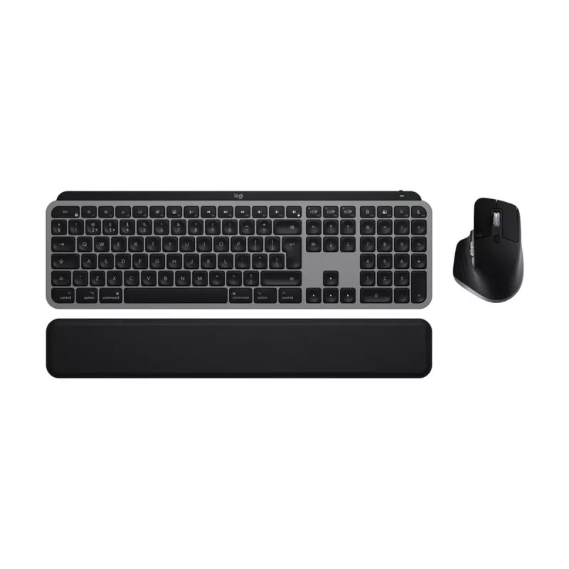 Logitech MX Keys S Combo per Mac, wireless, layout DE set tastiera e mouse, tasti e funzioni ottimizzati per macOS