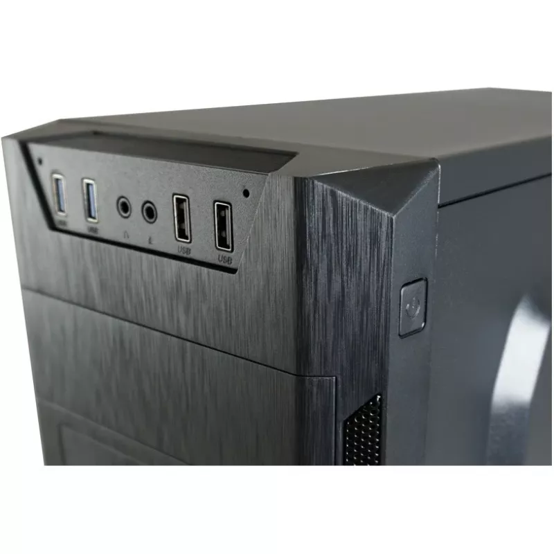 LC Power Classic 7040B - MDT - ATX - senza alimentatore - nero, alluminio spazzolato / nero - USB/audio