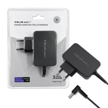 Alimentatore AC QOLTEC 51033 per laptop, 45 W, 19,5 V, 2,31 A, 220–240 V, per interni, nero, cavo 1,7 m
