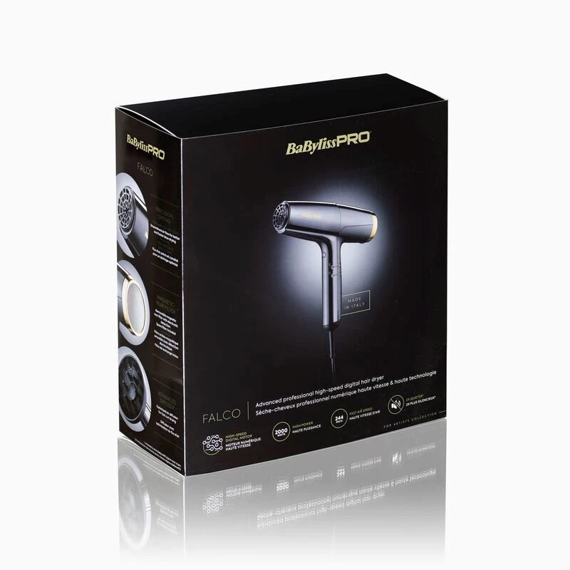 BaByliss Falco BAB8550E asciugacapelli professionale 2000 W nero