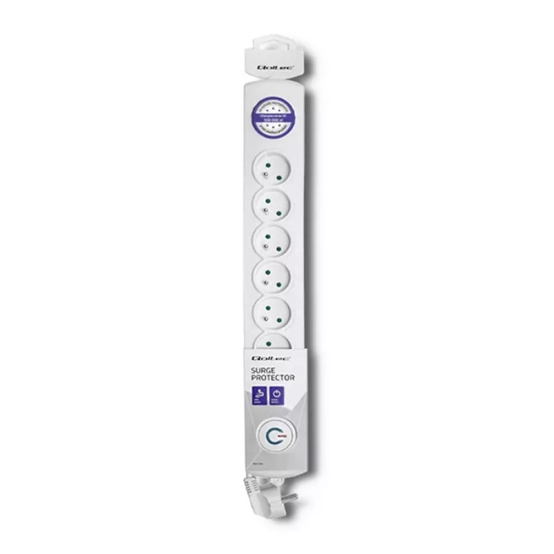 Protezione da sovratensione Qoltec 50293 bianco 8 prese AC 230 V