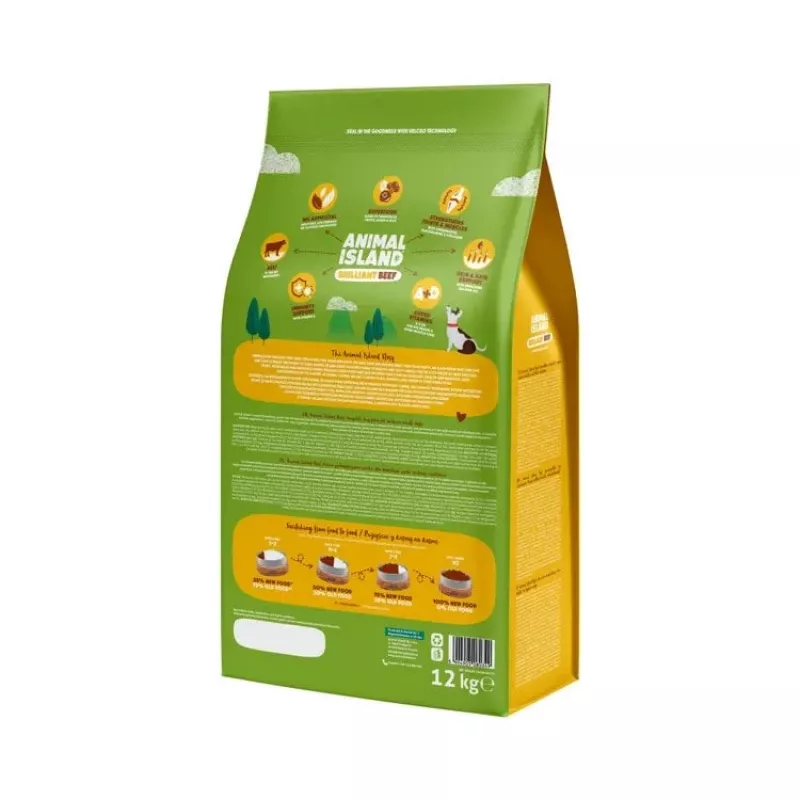 ANIMAL ISLAND Brilliant beef - cibo secco per cani - 12 kg